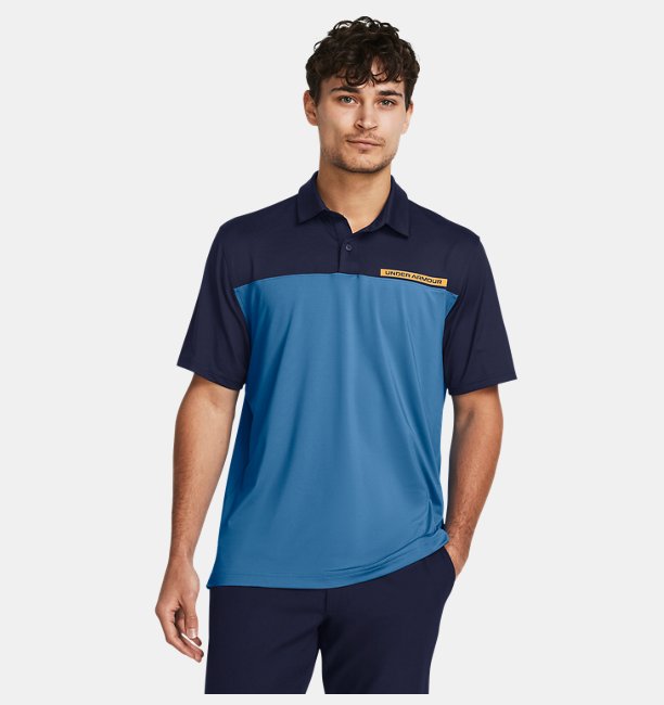 Erkek UA T2G Color Block Polo Mavi