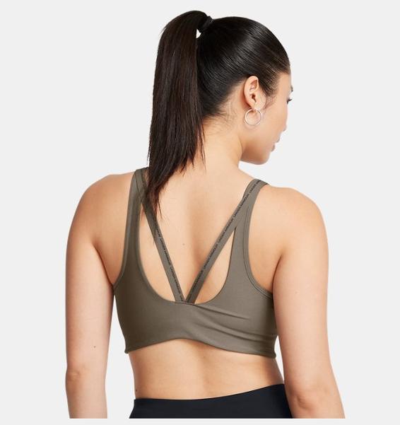 Kahverengi Kadın UA Infinity 2.0 Low Strappy Spor Sütyeni