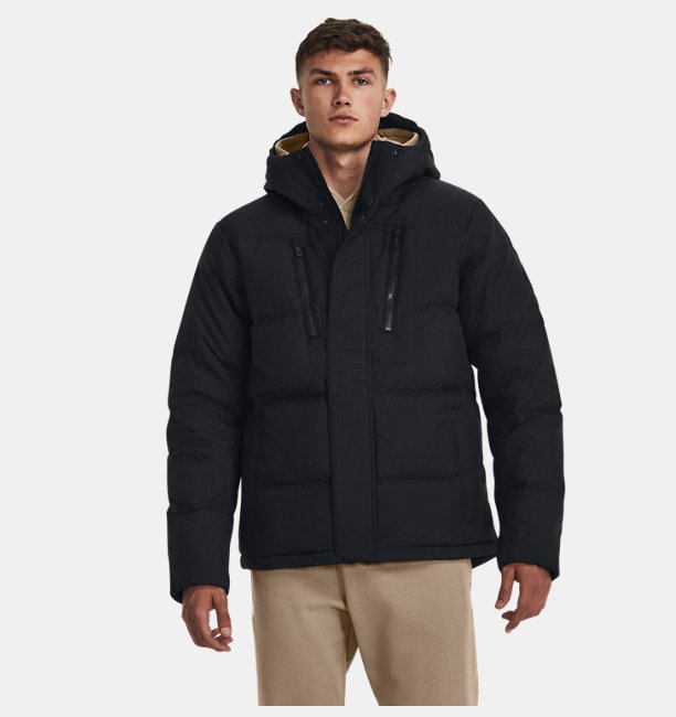 Erkek ColdGear® Infrared Down Crinkle Mont Siyah