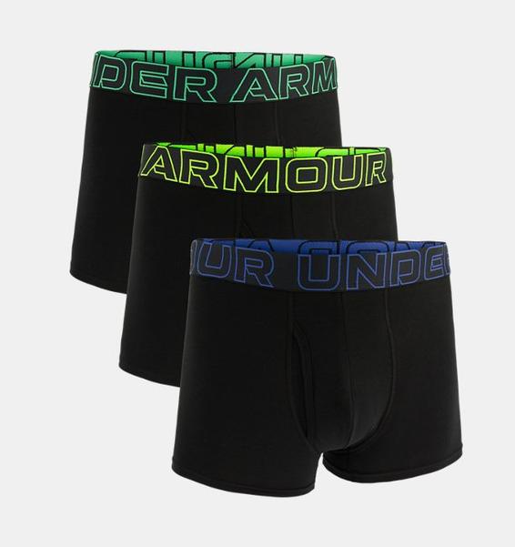 Siyah Erkek UA Performance Cotton 3" Boxerjock - 3'lü Paket