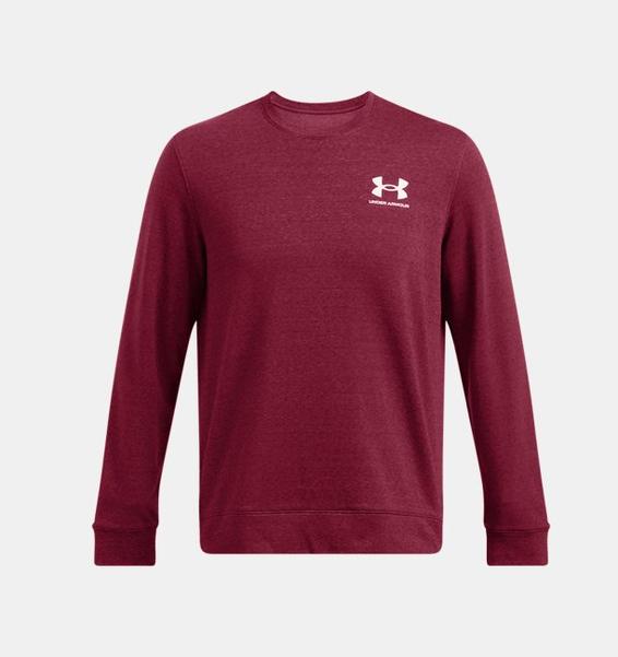 Bordo Erkek UA Rival Terry LC Bisiklet Yaka Sweatshirt