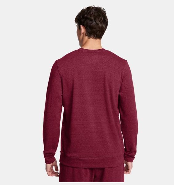 Bordo Erkek UA Rival Terry LC Bisiklet Yaka Sweatshirt