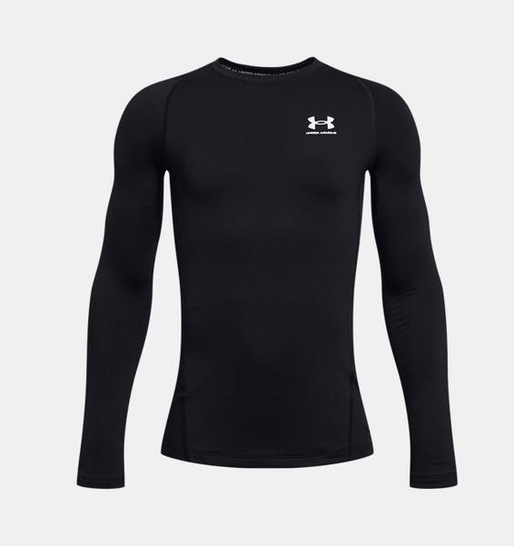 Siyah Çocuk UA CG Armour Uzun Kollu Tişört