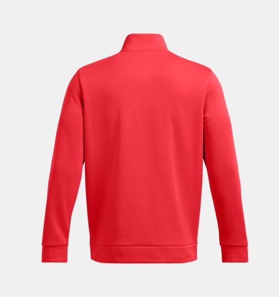 Kırmızı Erkek UA Armour Fleece 1/4 Fermuarlı Sweatshirt