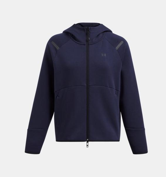 Lacivert Kadın UA Unstoppable Fleece Tam Fermuarlı Sweatshirt