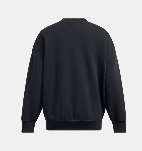 Siyah Kadın UA Icon Heavyweight Terry Oversized Bisiklet Yaka Sweatshirt