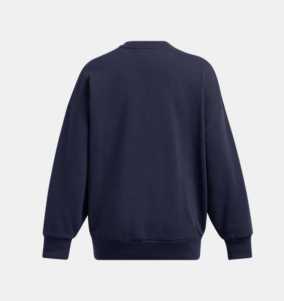 Lacivert Kadın UA Icon Heavyweight Terry Oversized Bisiklet Yaka Sweatshirt