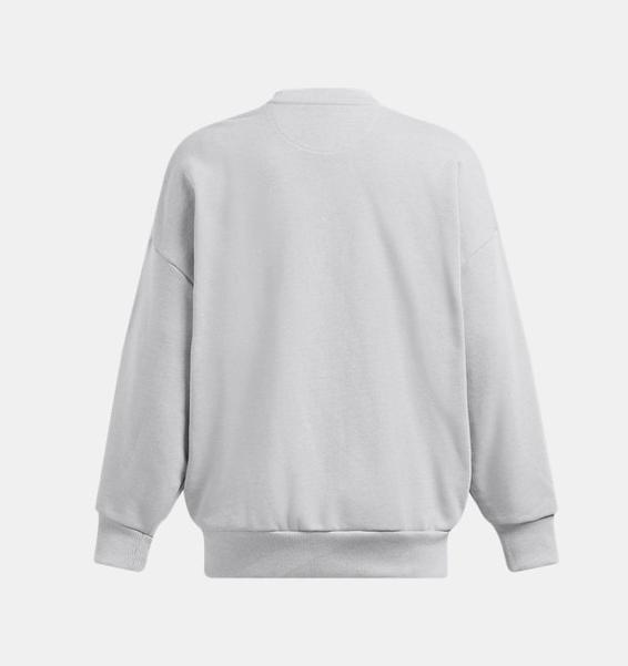 Gri Kadın UA Icon Heavyweight Terry Oversized Bisiklet Yaka Sweatshirt