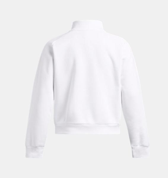 Beyaz Kadın UA Armour Fleece Pro Çeyrek Fermuarlı Sweatshirt