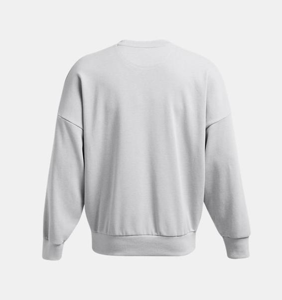 Gri Erkek UA Icon Heavyweight Terry Oversized Bisiklet Yaka Sweatshirt