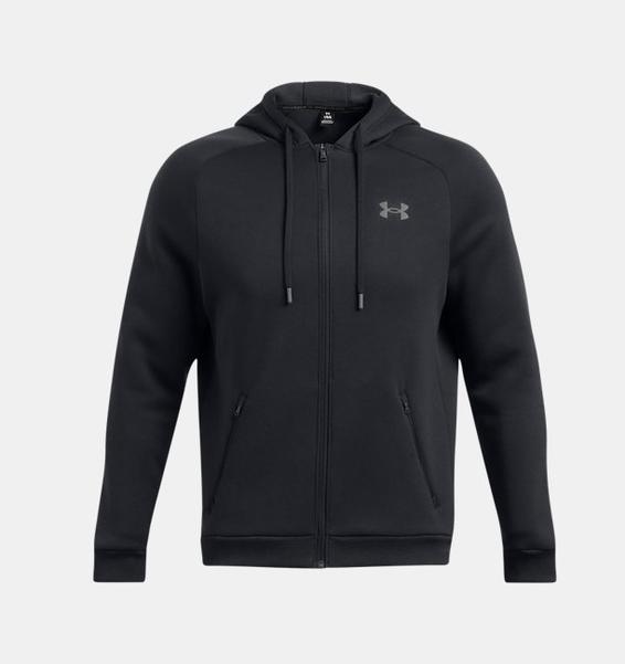 Siyah Erkek UA Armour Fleece Pro Tam Fermuarlı Sweatshirt