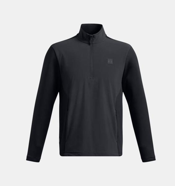 Gri Erkek UA Drive Pro Storm Hyb Yarım Fermuarlı Sweatshirt