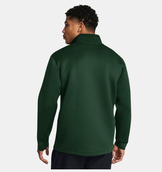 Yeşil Erkek UA Drive Pro Storm Hyb Yarım Fermuarlı Sweatshirt