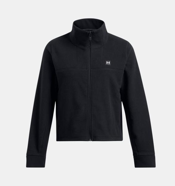 Siyah Kadın UA Expanse Fleece Tam Fermuarlı Sweatshirt