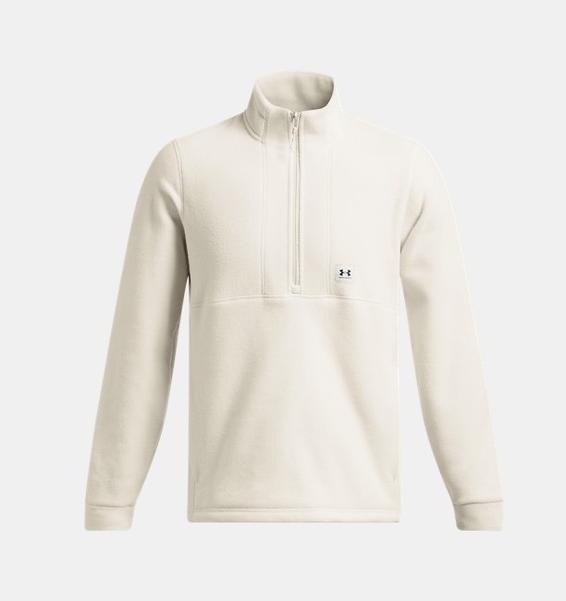 Beyaz Erkek UA Expanse Fleece Yarım Fermuarlı Sweatshirt