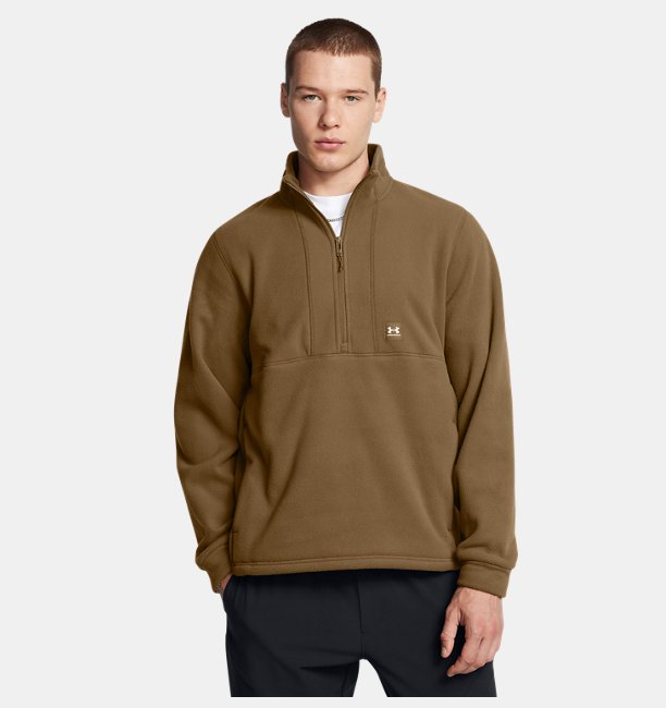 Erkek UA Expanse Fleece Yarım Fermuarlı Sweatshirt Kiremit