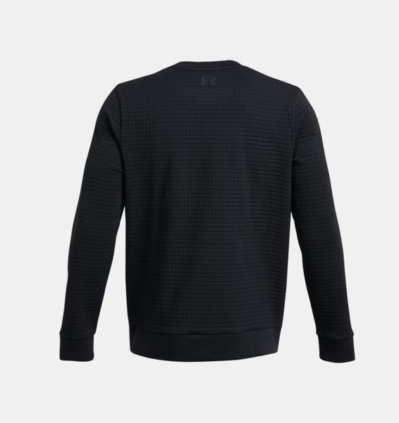 Siyah Erkek UA Unstoppable Fleece Grid Bisiklet Yaka Sweatshirt