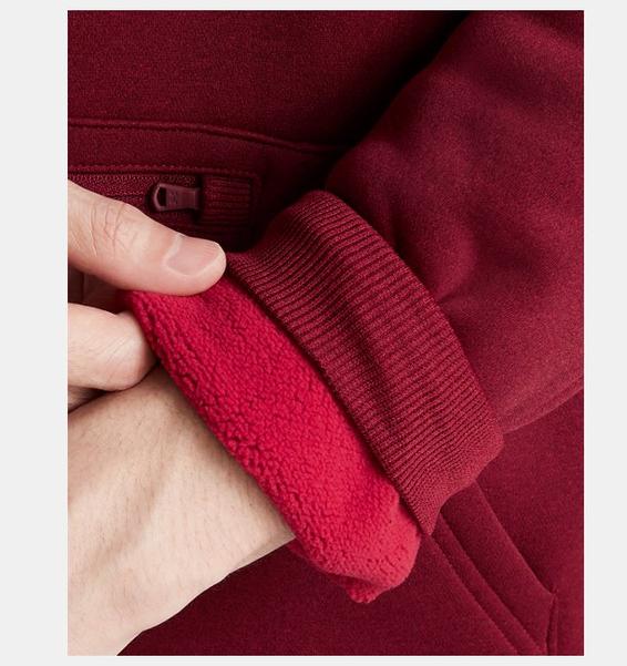 Bordo Erkek UA Armour Fleece Pro Kanga HD Sweatshirt