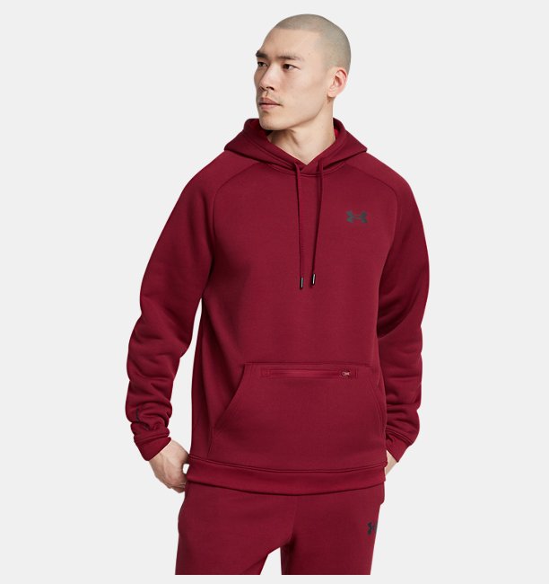 Erkek UA Armour Fleece Pro Kanga HD Sweatshirt Bordo