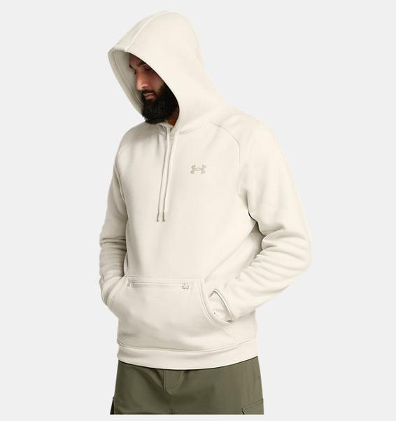 Beyaz Erkek UA Armour Fleece Pro Kanga HD Sweatshirt