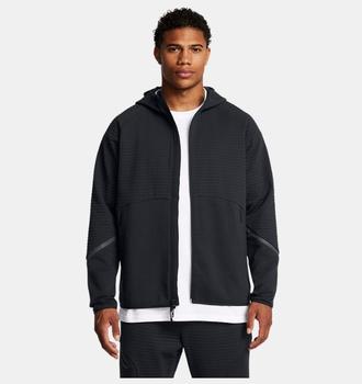 Erkek UA Unstoppable Fleece Grid Tam Fermuarlı Sweatshirt