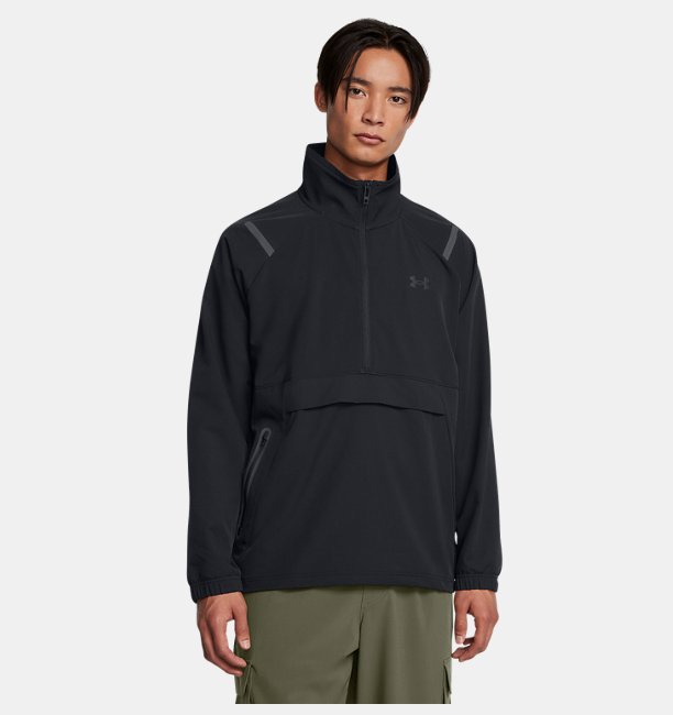 Erkek UA Unstoppable Anorak LC Sweatshirt Siyah