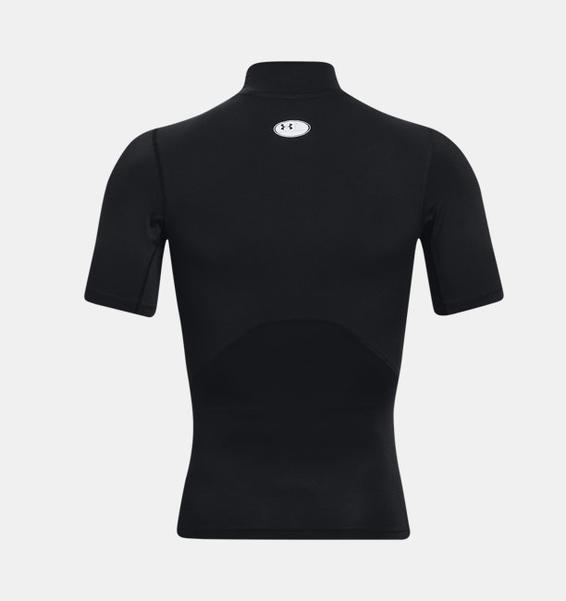 Siyah Erkek UA HG Armour Comp Mock Kısa Kollu Tişört