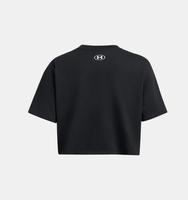 Kadın UA Boxy Crop Logo Kısa Kollu Tişört