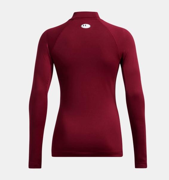 Bordo Kadın UA CG Authentics Mockneck Uzun Kollu Tişört