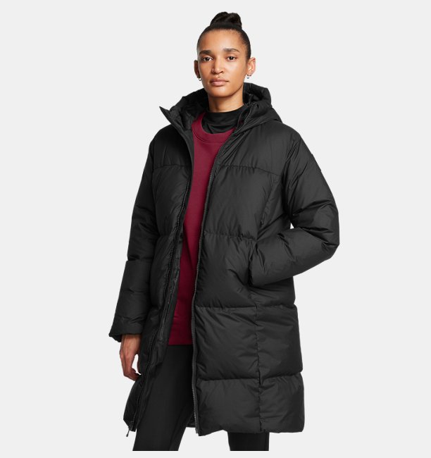 Kadın UA Limitless Down Puffer Parka Mont Siyah