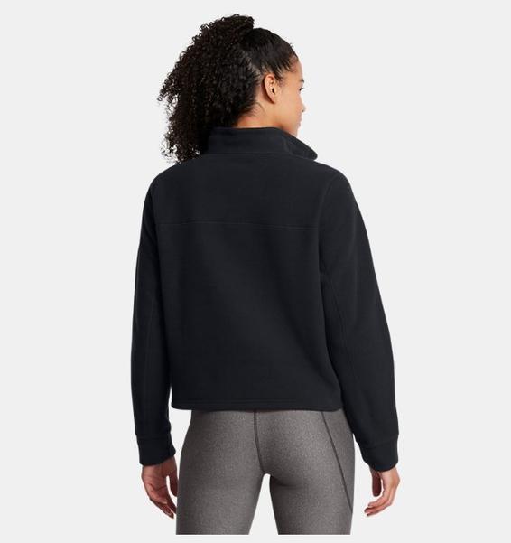 Siyah Kadın UA Expanse Fleece Yarım Fermuarlı Sweatshirt