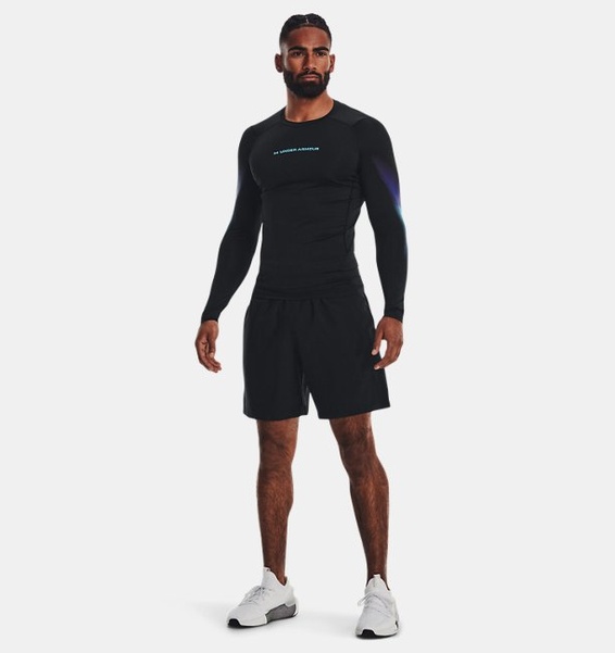 Siyah Erkek HeatGear® Uzun Kollu