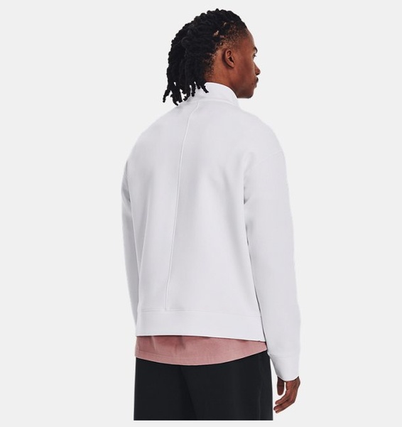 Beyaz Unisex UA Summit Örgü ½ Fermuarlı