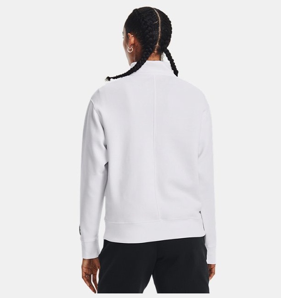 Beyaz Unisex UA Summit Örgü ½ Fermuarlı