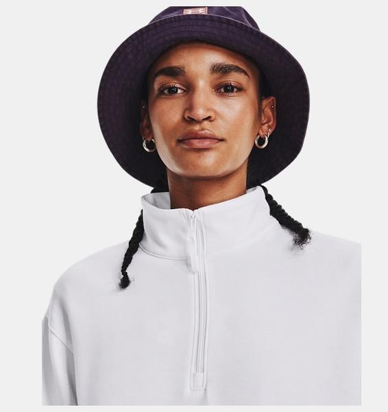 Beyaz Unisex UA Summit Örgü ½ Fermuarlı