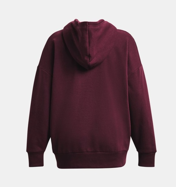 Bordo Kadın UA Rival Fleece Oversized Kapüşonlu Üst