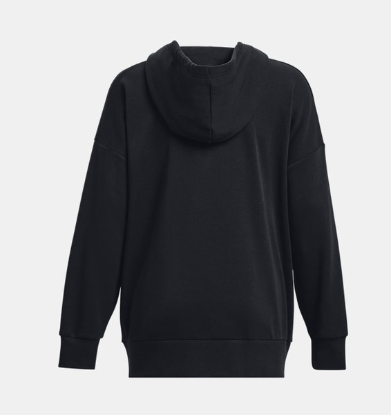 Siyah Kadın UA Rival Fleece Oversized Kapüşonlu Üst