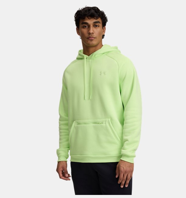 Erkek UA Armour Fleece Pro Kanga HD Sweatshirt Yeşil