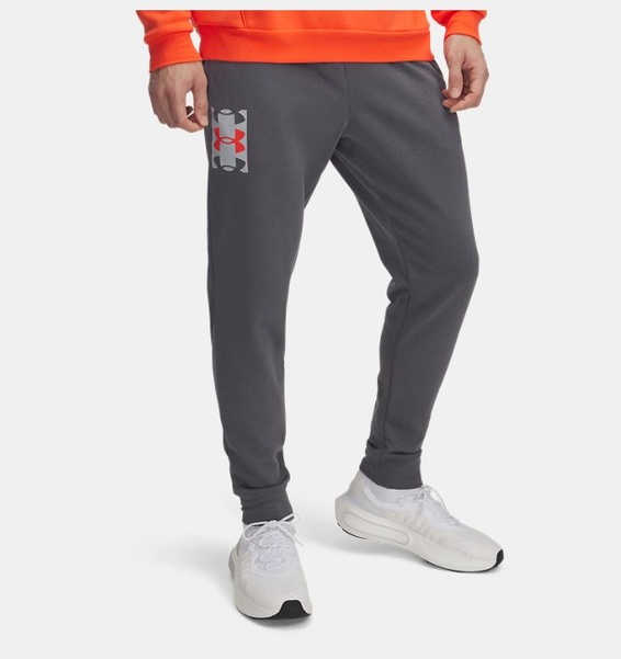 Gri Erkek UA Rival Terry Logo Jogger Eşofman Altı