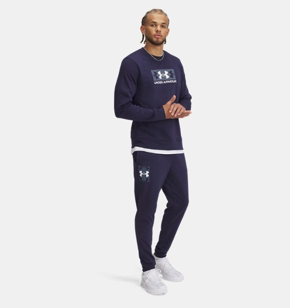 Lacivert Erkek UA Rival Terry Logo Jogger Eşofman Altı