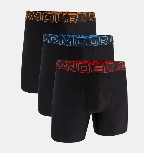 Siyah Erkek UA Performance Tech 6" Boxerjock - 3'lü Paket