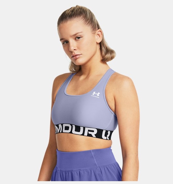 Lila Kadın UA HG Mid Branded Spor Sütyeni
