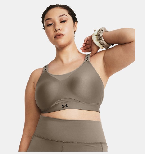 Kadın UA Infinity High 2.0 Spor Sütyeni Kahverengi