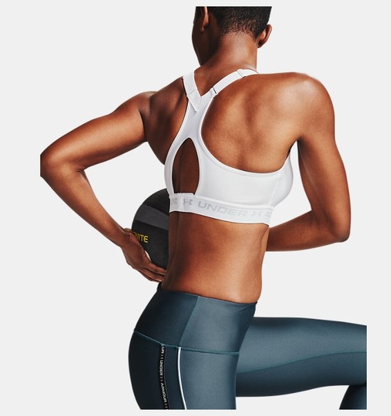 Beyaz Kadın Armour® High Crossback Spor Sütyeni