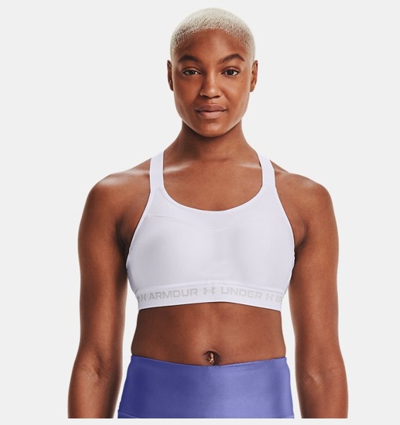 Beyaz Kadın Armour® High Crossback Spor Sütyeni