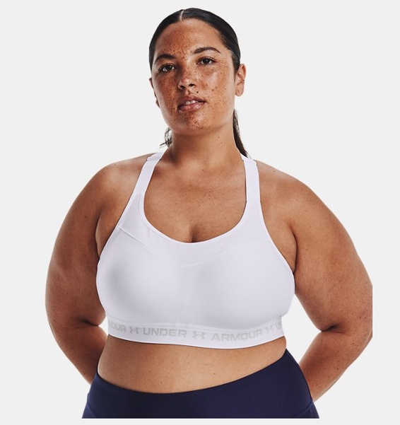 Beyaz Kadın Armour® High Crossback Spor Sütyeni