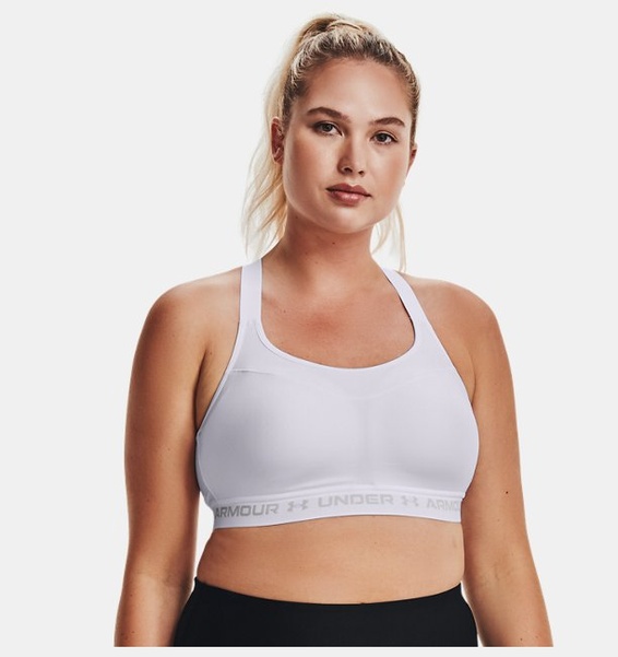 Beyaz Kadın Armour® High Crossback Spor Sütyeni