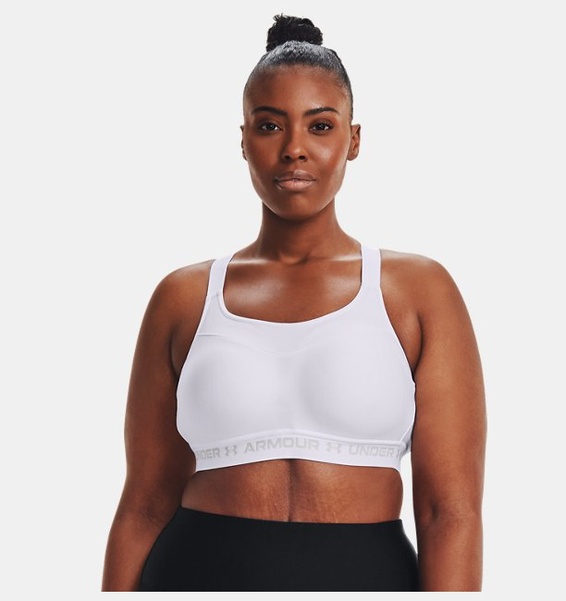 Beyaz Kadın Armour® High Crossback Spor Sütyeni