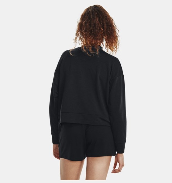 Siyah Kadın UA Rival Terry Mock Bisiklet Yaka