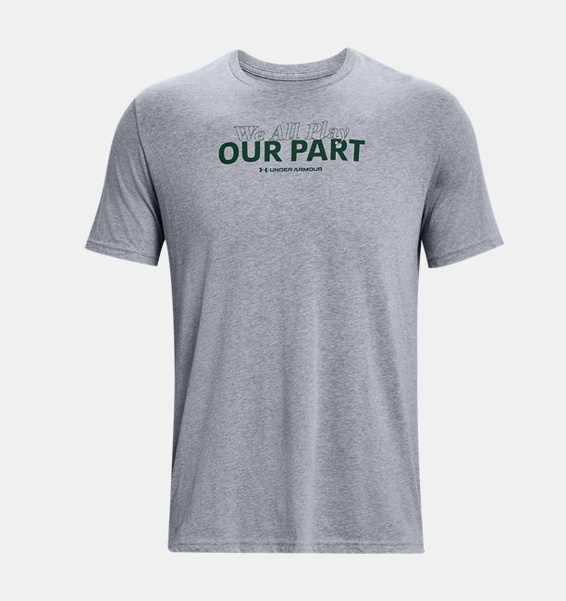 Gri Erkek UA We All Play Our Part Kısa Kollu